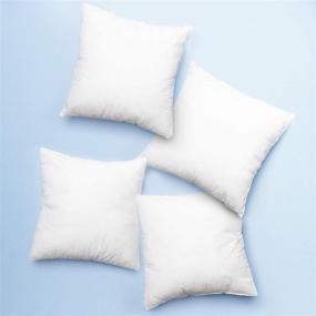 img 3 attached to 🎀 Clara Clark Throw Pillows - Premium 20x20 Pillow Inserts - 4 Pack for Decorative Couch Pillows