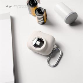 img 1 attached to 📷 elago Snapshot Cover - Apple AirPods Pro & AirTags [Камень] - Милый дизайн камеры, защита от падений и чехол с локатором - В комплекте кольцо для ключей