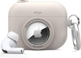 img 4 attached to 📷 elago Snapshot Cover - Apple AirPods Pro & AirTags [Камень] - Милый дизайн камеры, защита от падений и чехол с локатором - В комплекте кольцо для ключей