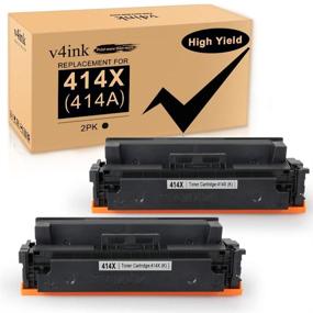 img 4 attached to 🖨️ V4INK NO CHIP Compatible Toner Cartridge Replacement for HP 414X High Yield - Black, 2-Pack for HP Color Pro MFP M479 & M454 Series Printers