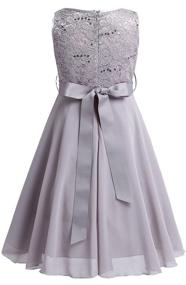 img 3 attached to 👗 Agoky Sparkling Sequin Sleeveless Bridesmaid Wedding Girls' Clothing and Dresses