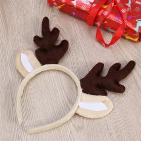 img 2 attached to LUOEM Christmas Headband Reindeer Headwear