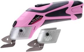 img 4 attached to Pink Power Cordless Electric Fabric Scissors Box Cutter: Perfect Craft, Sewing, Cardboard & Scrapbooking Tool