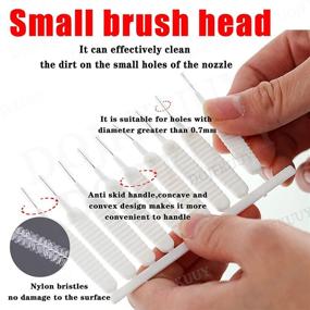 img 2 attached to 🚿 10pcs Handheld Shower Head Cleaning Brushes - Multifunctional Nylon Pore Gap Anti-Clogging Cleaning Brushes for Shower Nozzle - Ideal Bathroom Tool, Household Accessory (A)