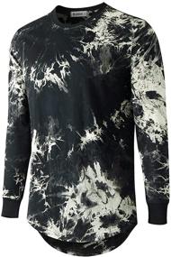 img 4 attached to Hipster Curve Shirt for Men - Tie Dyed 1803ZR - Trendy Clothing Option