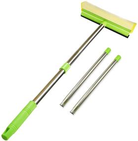 img 4 attached to 🧼 ITTAHO Multi-Use Window Squeegee: 2-in-1 Cleaner with Long Extension Pole & Sponge, 58" Long Handle for Gas Station, Glass, Shower, Outdoor High Window Cleaning