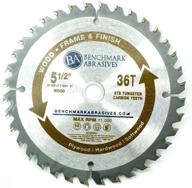 🔧 efficient woodworking precision with benchmark abrasives 5-1/2" 36t tct wood saw blade for finishing & framing logo