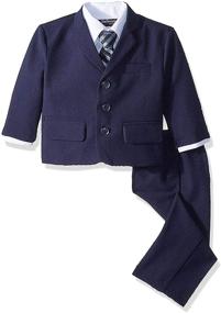 img 4 attached to Navy Blue Suit Set for Boys: Gino's Stylish Collection from Baby to Teens
