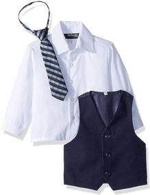 img 3 attached to Navy Blue Suit Set for Boys: Gino's Stylish Collection from Baby to Teens