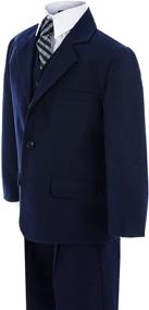 img 1 attached to Navy Blue Suit Set for Boys: Gino's Stylish Collection from Baby to Teens