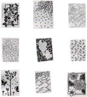 🛠️ versatile 9-style plastic embossing folder template molds: a must-have tool for diy craft, scrapbooking, and card making projects! logo