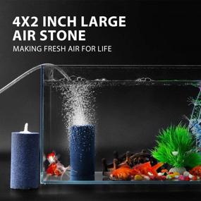 img 3 attached to 🐠 VIVOHOME 4 x 2 дюйма воздушные камни, распылители воздуха для аквариумов и гидропоники (набор из 2)