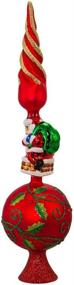 img 1 attached to 🎅 Shop the Stunning Kurt Adler 16-Inch Glass Santa Claus Treetop Design