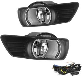 img 4 attached to 🚗 Enhance Visibility with Fog Lights Lamps for Toyota Camry 2007-2009 - H11 12V 55W Halogen Bulbs, Universal Switch, and Wiring Kit (Clear Lens)