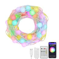 🔮 39ft 66led usb bluetooth smart mini globe string lights with timer and remote - music sync, app control, color changing firefly lights for indoor halloween decor логотип