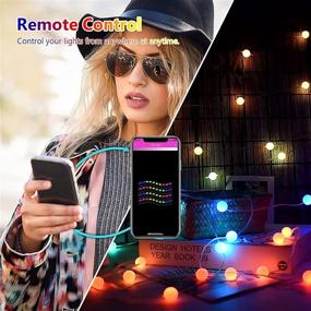 img 3 attached to 🔮 39FT 66LED USB Bluetooth Smart Mini Globe String Lights with Timer and Remote - Music Sync, App Control, Color Changing Firefly Lights for Indoor Halloween Decor