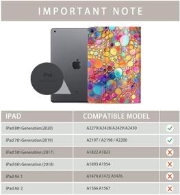 img 3 attached to 🎨 Cutebricase iPad 10.2 Case for iPad 9th Generation 2021, iPad 8th Gen 2020, 7th Gen iPad Case 2019, Multi-Angle Adjustable Stand with Auto Wake/Sleep - Colored Art Bubbles