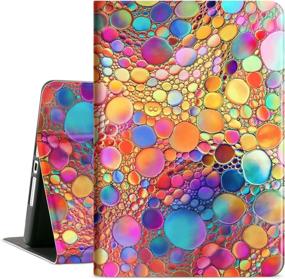 img 4 attached to 🎨 Cutebricase iPad 10.2 Case for iPad 9th Generation 2021, iPad 8th Gen 2020, 7th Gen iPad Case 2019, Multi-Angle Adjustable Stand with Auto Wake/Sleep - Colored Art Bubbles