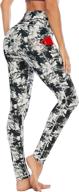 👖 iuga high-waisted leggings with side pockets for women - printed yoga pants for women, workout leggings with pockets logo
