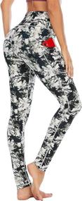 img 4 attached to 👖 IUGA High-Waisted Leggings with Side Pockets for Women - Printed Yoga Pants for Women, Workout Leggings with Pockets