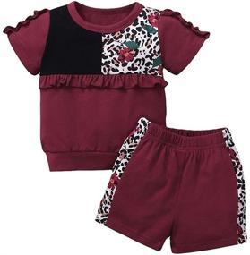 img 4 attached to 👶 Solid Ribbed Tank Top Sleeveless Romper with Floral Bloomers Shorts Outfit for Baby Girls