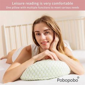 img 3 attached to 🤰 Pobopobo Pregnancy Pillow: Green U-Shape Full Body Pillow for Back, Hips, Legs, Belly Support during Pregnancy – Van Gogh-Impression Design