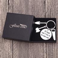 🎁 dad's birthday gifts: personalized keychain for new step daughter's anniversary logo