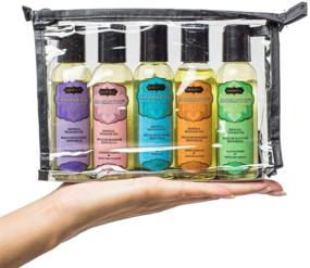 img 1 attached to 🧴 Kama Sutra Tranquility Massage Kit: Five Travel-Sized Massage Oils in a Convenient Zippered Case