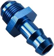 anodized aluminum fittings with thread for hydraulics, pneumatics, and plumbing logo