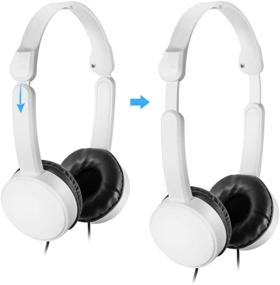 img 1 attached to 🎧 SP Soundpretty 10 Pack Bulk Headphones Earbuds for Students Kids - White Adjustable Headsets for School, Classroom, and Travel - SP-T10 Back to School Headphones for Children on Plane