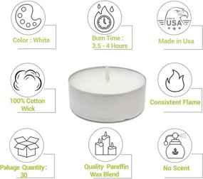 img 3 attached to 🕯️ Свечи белые для чая CandleNScent высокого качества без запаха - 30 штук, сделано в США: предельное решение для освещения