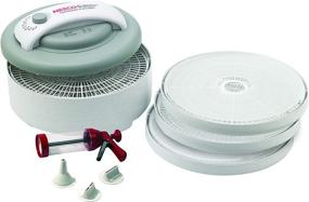 img 3 attached to NESCO FD-61WHCK Snackmaster Encore Food Dehydrator with Jerky Gun Kit: Perfect for Mouthwatering Snacks and Jerky, 6-Tray, Gray