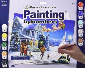img 2 attached to 🎅 Santas Here Paint by Number Set: Royal & Langnickel 11 x 15 inch Pre-Printed Painting Kit