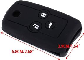 img 2 attached to 🔑 3-Button Black Silicone Flip Folding Key Cover Case Fob Shell for Acura MDX TL TSX ZDX RSX - Beler (Fulfilled by Hermeshine)