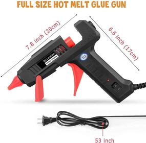 img 1 attached to 🔥 60/100W Hot Glue Gun for Halloween DIY Projects, Home Quick Repairs - High Temp Craft Glue Gun Full Size with 12PCS Premium Glue Sticks, Fast Heating