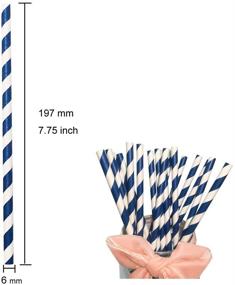 img 3 attached to Striped Drinking Straws Aegean Stripe Household Supplies