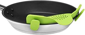 img 3 attached to 🍲 Effortlessly Strain with Kitchen Gizmo Snap N Strain Silicone Clip On Strainer - Adjustable for Pots, Pans, and Bowls in Lime Green