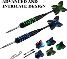 img 3 attached to 🎯 Grebarley Darts Steel Tip Set Professional - 4 Sets, 54 Pcs - 20g and 22g - with Extra Flights, Tool Kit, O Rings - Ebook Included