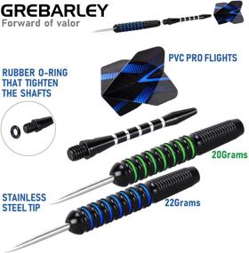 img 1 attached to 🎯 Grebarley Darts Steel Tip Set Professional - 4 Sets, 54 Pcs - 20g and 22g - with Extra Flights, Tool Kit, O Rings - Ebook Included