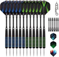 🎯 grebarley darts steel tip set professional - 4 sets, 54 pcs - 20g and 22g - with extra flights, tool kit, o rings - ebook included логотип