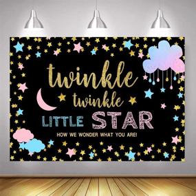 img 1 attached to 🌟 Mehofoto Twinkle Twinkle Little Star Gender Reveal Backdrop: Pink Blue Cloud Photography Background - 7x5ft Vinyl Party Banner