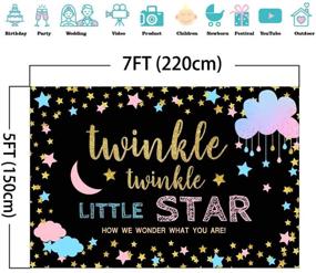 img 2 attached to 🌟 Mehofoto Twinkle Twinkle Little Star Gender Reveal Backdrop: Pink Blue Cloud Photography Background - 7x5ft Vinyl Party Banner