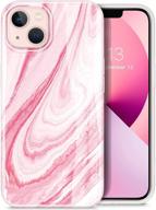 📱 gviewin iphone 13 case: marble shockproof protective cover for 6.1 inch phone (pink universe) logo