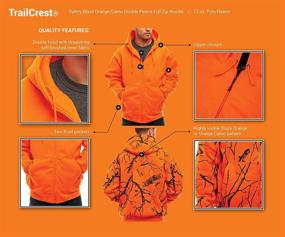 img 3 attached to TrailCrest Safety Orange Double Fleece Outdoor Recreation in Outdoor Clothing