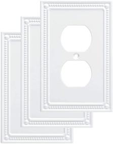 img 4 attached to 🔌 Franklin Brass W35059V-PW-C Classic Beaded Single Duplex (3 Pack), White: Elegant and Durable Wall Plates for Electrical Outlets