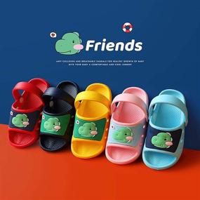 img 1 attached to 🦕 Dinosaur Boys' Lightweight Non Slip Celanda Slippers: Clogs & Mules Shoes