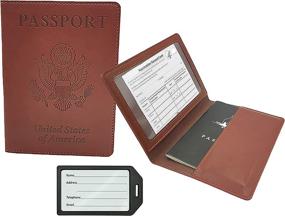 img 4 attached to SADENAS Passport Vaccine Leather Luggage