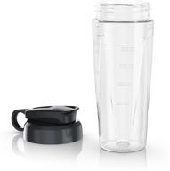 compact and versatile: black+decker powercrush personal blender jar for on-the-go blending, clear with travel lid логотип