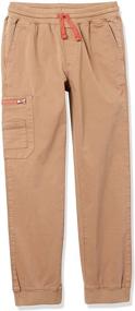 img 3 attached to Versatile and Stylish: Amazon Essentials Boys Woven Zip-Pocket Cargo Jogger Pants