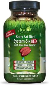 img 2 attached to 💪 Irwin Naturals Body Fat Diet System-Six RED - Enhanced with Nitric Oxide Booster | 72 Liquid Softgel Capsules